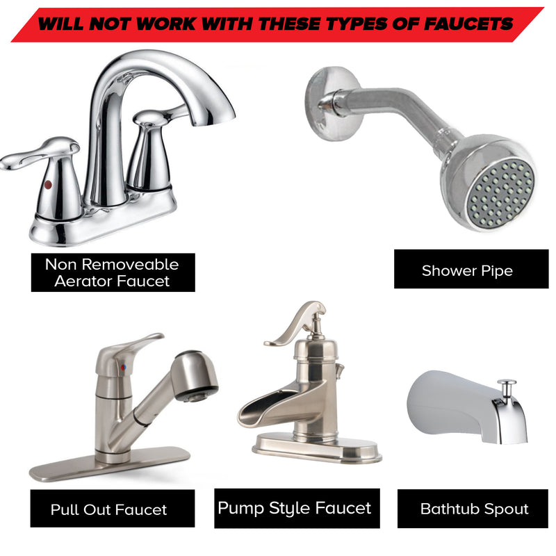 SmarterFresh Faucet Diverter Valve W/Aerator and Male Threaded Adapter