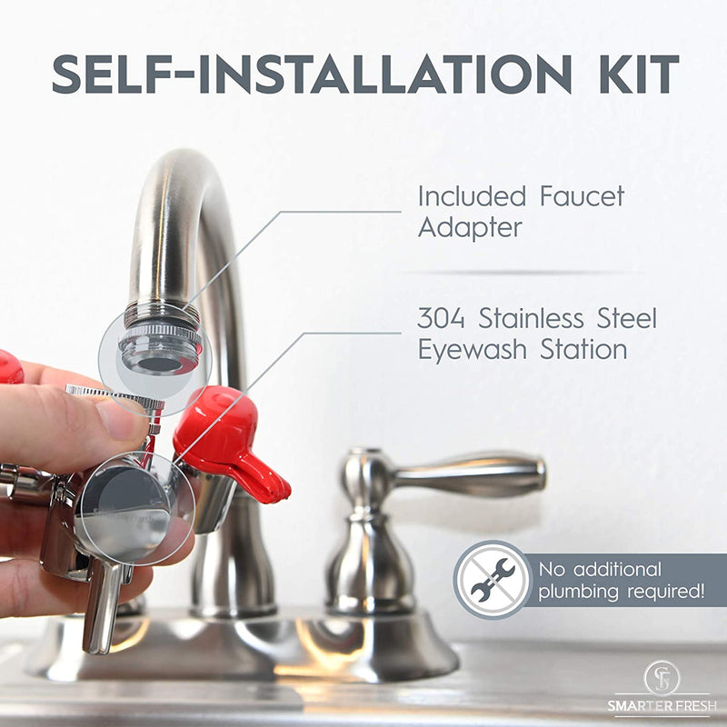 SmarterFresh Faucet Mounted Eyewash Station